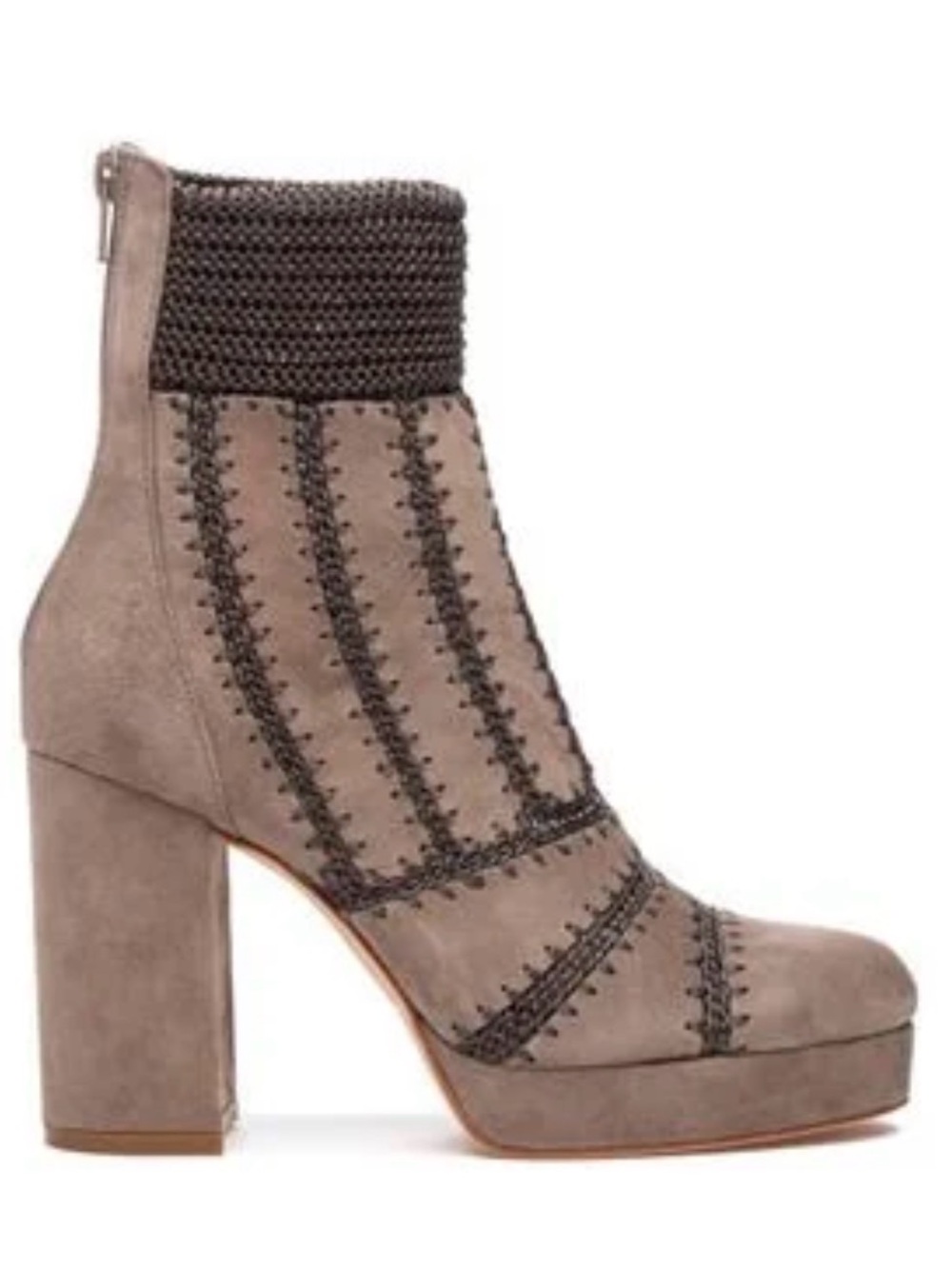 NEW Silent D Yasmin Suede Platform Ankle Boot in Taupe